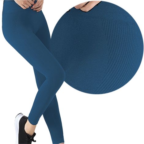Damen-Leggings mit hohem Bund, bequem für jeden Tag, Blau (1/5)