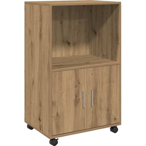 Maison Exclusive - Armadietto con Ruote Rovere Artigianale 55x40x91 cm Truciolato