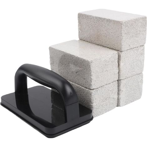 Ensemble de barbecue 6 pièces et pierres de nettoyage efficaces pour grilles de barbecue, avec poignée et cinq poignées.-AquaForge