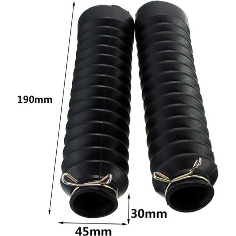 Lot de 2 soufflets de fourche avant en caoutchouc de 42 mm pour moto, protection d'amortisseur (1/4)