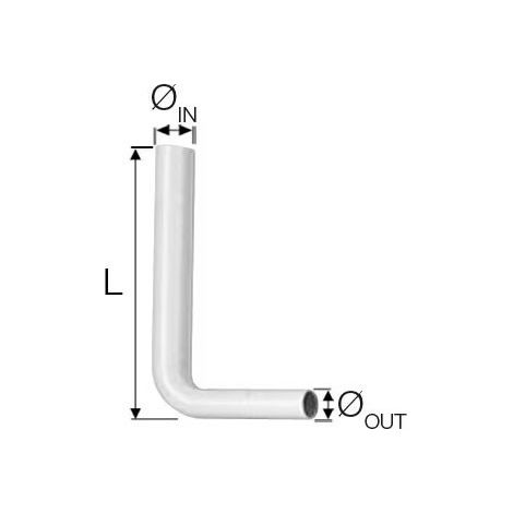 Tubo di scarico øIN 50 øOUT 32 L. 1000 mm bianco per cassette esterne VS0815401