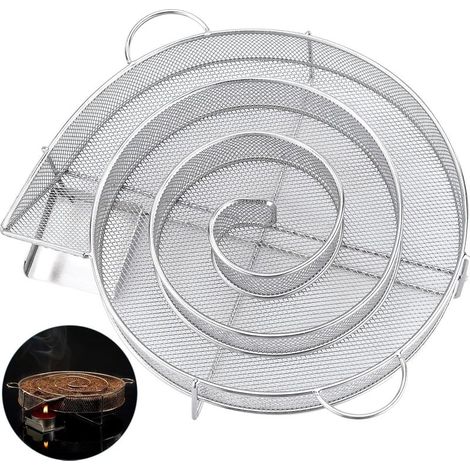 Générateur De Fumée Froide, Serpentin Fumoir à Froid Pour Fumoir Viande et Poissons, en Acier Inoxydable Convient le Fumage à Froid Dans les Fumoirs, Barbecues, Fumeurs, Grils, Etc. (Small) (1/5)