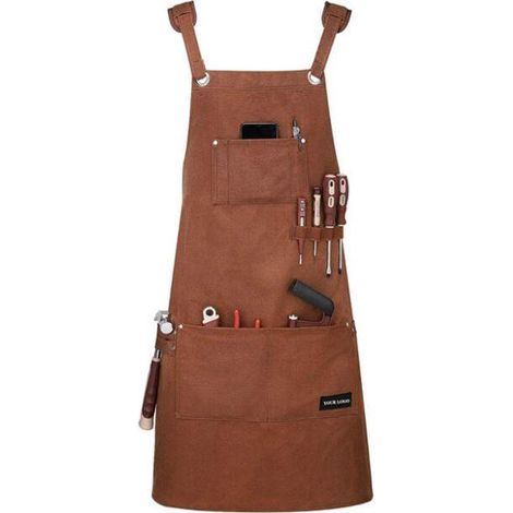 Tablier de soudage, QttvbTna, cuir, 6 poches, résistant à la chaleur (1/3)