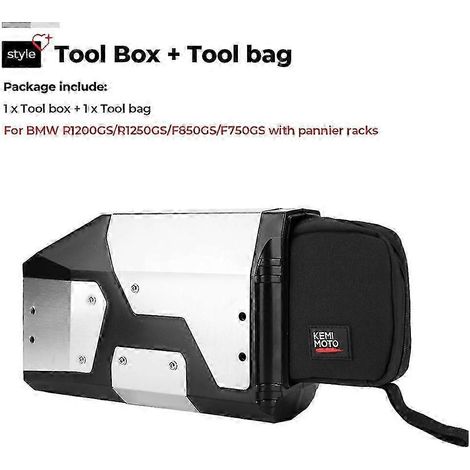 Boîte à outils neuve avec sac intérieur pour BMW R1200GS R1250GS Adv F850 F750 GS R 1250 1200 GS Adv GSA 2004-2019 (Boîte à outils avec sac) (1/5)