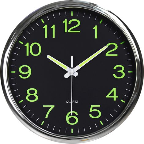 Horloge argentée noire lumineuse (1/5)