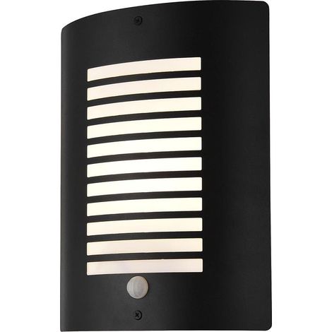 Litecraft Sigma Wall Light Outdoor Lantern With PIR Motion Sensor - Black (1/5)