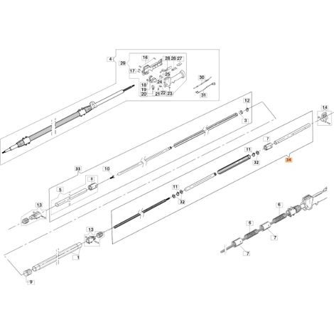 Kit de transmission pour élagueuse modèles PPX250 ORIGINAL EMAK 61220080R