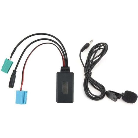 Adaptateur Bluetooth AUX, Voiture 12V 6Pin Universel Bluetooth 5.0 Câble Audio AUX Câble Adaptateur Audio Câble Adaptateur Radio Câble Adaptateur AUX Câble de Connexion Audio