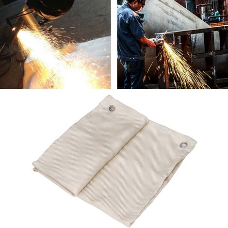 Couverture anti-feu 50cm50cm pour les situations d'urgence dans les maisons, les écoles, les cheminées, les barbecues, les voitures, les bureaux et les entrepôts (modèle 50cm50cm1mm). (1/5)
