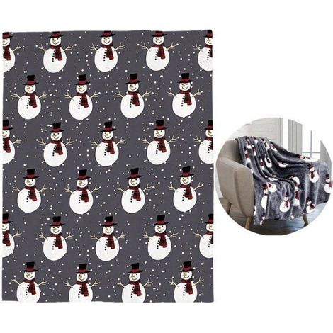 Plaid de Noël - Plaid d'hiver - 150 x 130 cm - Couverture de Noël de luxe - Ultra douce - Couverture d'hiver - Plaid de Noël (1/5)