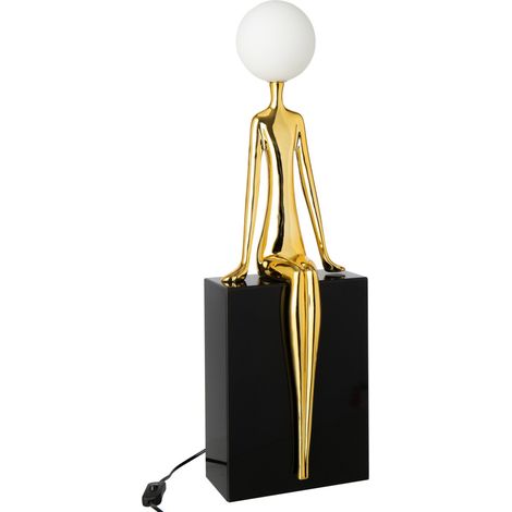 Lampe à Poser Design "Silhouette" 72cm Doré & Noir (1/4)
