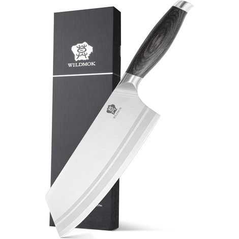 Meat Cleaver Knife 7.8 Inch Ultra Sharp Chinese Chef Knives - Kitchen Carving Knife, Steel and Ergonomic Handle (1/5)