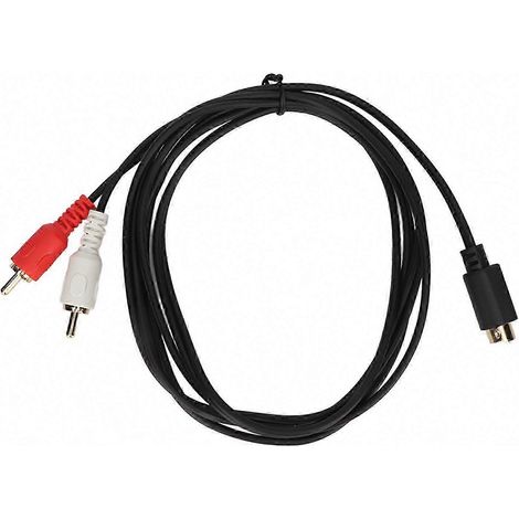 Câble adaptateur 4 broches mâle vers 2 RCA mâle Y, 1,5 m, pour lecteurs DVD, caméscopes, décodeurs TV et magnétoscopes - Compatible audio vidéo (1/5)