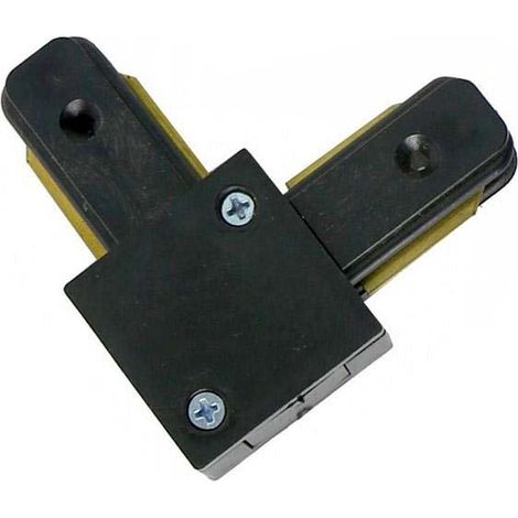 Unión L carril monofásico, negro (1/3)