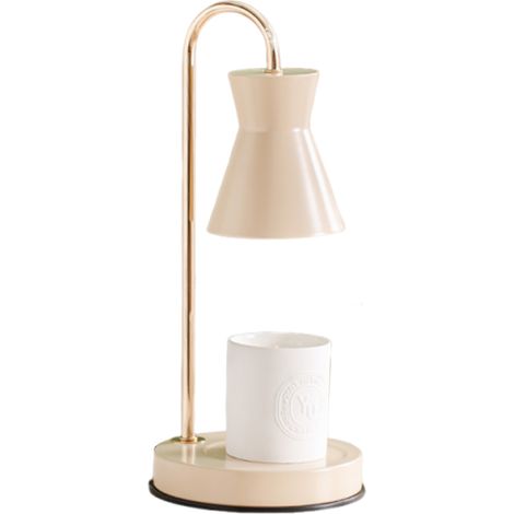 Lampe d'aromathérapie simple et élégante, lampe à bougie pour faire fondre la cire, lampe romantique à brancher avec minuterie et variateur, bougie effet marbre, lampe chauffante pour cire d'encens (1/5)