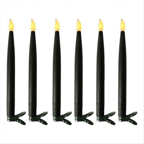Bougies de Noël flottantes sans flamme noires B (1/5)