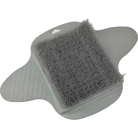 Brosse pour les pieds exfoliante, nettoyante et massante, idéale pour la douche avec crochet, grise. (1/5)