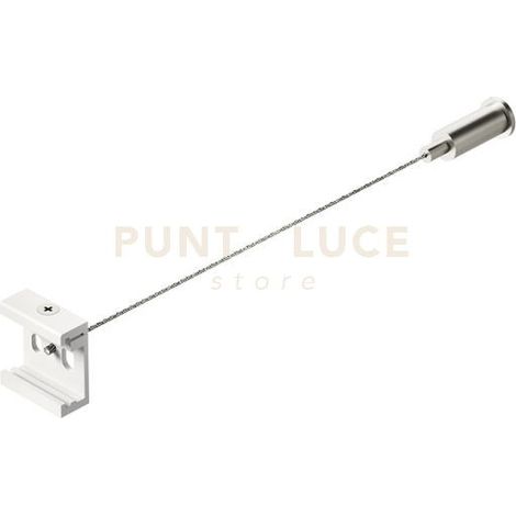 GBIS01- KIT SOSPENSIONE CAVO ACCIAIO MT2 PIU BLOCCACAVO COLORE BIANCO