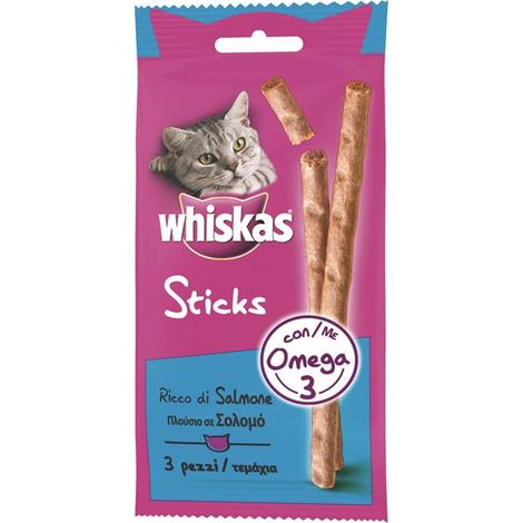 Sticks Gatto Adulto - Whiskas - Gusto: Salmone e Latte