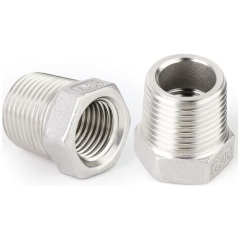 2 pièces 1-1/4 "mâle à 3/4" femelle BSP adaptateur de tuyau raccord 304 réducteur en acier inoxydable bague hexagonale,Raccord fileté mâle x femelle (1/5)