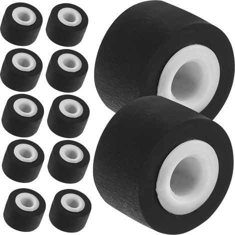 Galets Presseurs en Caoutchouc Noir Lot de 12 Faciles à Transporter Remplacement pour Ancien ou Cassé pour Magnétophone à Cassette (1/5)