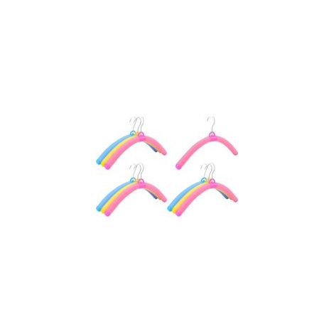 10 pièces (couleurs aléatoires) Cintres en éponge antidérapants Cintres multi-usages organiseurs peu encombrants pour manteaux, pardessus, pulls, T-shirts, etc. (1/5)