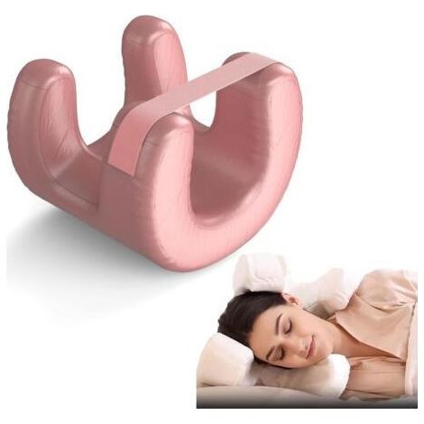 Oreiller Anti-Âge Anti-Rides,Oreiller Ergonomique Cervical,Combat Les Rides du Sommeil,Mousse à Mémoire de Forme, pour Dormir sur Le Dos ou sur Le Côté (Rose) (1/5)
