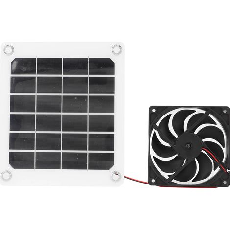 Ventilateur d'extraction solaire 10 W, étanche, portable, à panneau solaire monocristallin en silicium 5 V pour camping-car (1/5)