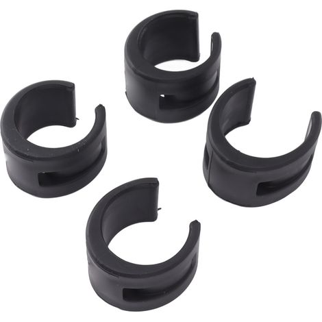 4-teiliger Kettenschutzrahmen aus Gummi mit Antikollisionsring für Rennräder, schwarz (1/5)
