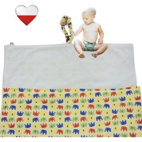 Tapis à langer réutilisable NappiMe avec éléphants colorés (1/5)