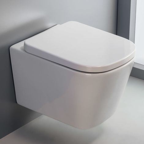 Kronenbach Cube Wand-WC-Set kompakt, spülrandlos inkl. WC-Sitz (1/5)