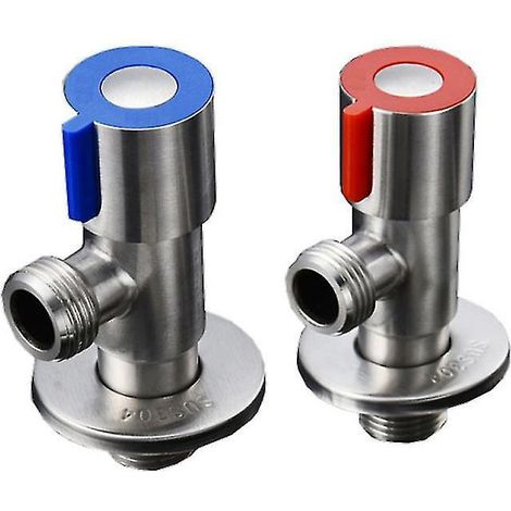 2 vannes d'angle en acier inoxydable