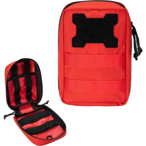 Erste Hilfe Tasche Rot, IFAK Pouch mit Molle-System, 500D Cordura