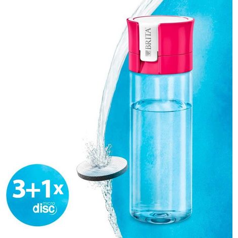 Brita Borraccia Filtrante Fill & Go 0,6 Litri Rosa + 4 Filtri (1/5)