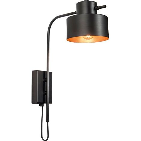 Applique Murale Intérieure Pour Ampoule LED E14 Noir Sablé ZAMBELIS 18135 FS (1/2)
