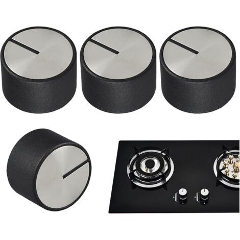 QORVA-4 Piezas Botones de Cocina de Gas Perilla Cocina Mando Universal Cocina Gas Universales 6mm Botones Gas (1/5)