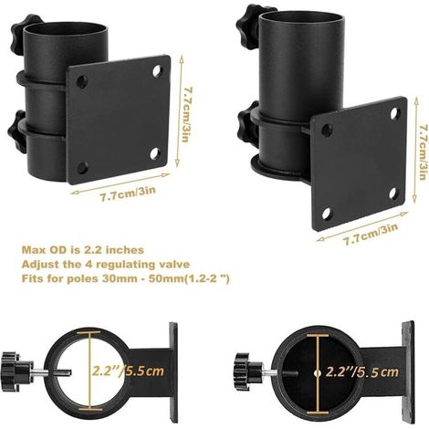 Support Parasol Terrasse, Fixation Réglable pour Balustrade, Idéal pour Balcon et Cour Support Plat (1/5)