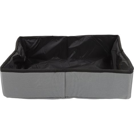 Bac à litière pliable pour chat, tissu étanche, extérieur, Portable pour voyage S gris