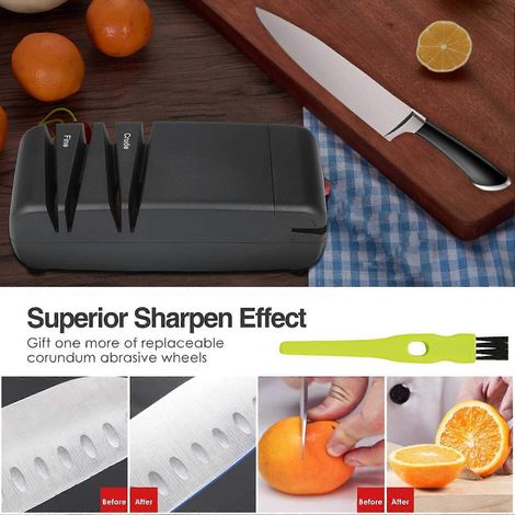 Aiguiseur électrique automatique pour couteaux et ciseaux, machine à affûter de cuisine domestique (1/5)
