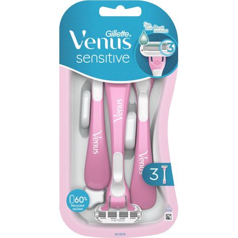 Paquete de 3 maquinillas de afeitar desechables Gillette Venus Sensitive (1/5)