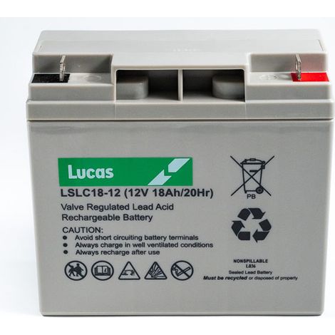 Batterie Plomb Etanche Stationnaire et Cyclage Lucas VRLA AGM LSLC18-12 12V 18Ah. (1/3)