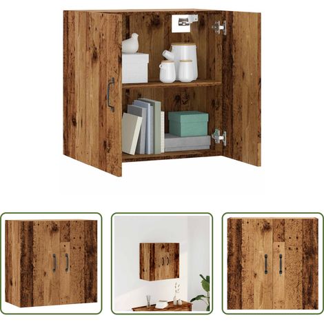 vidaXL Wandregal - Wandschrank Altholz-Optik 60x31x60 cm Holzwerkstoff (1/5)