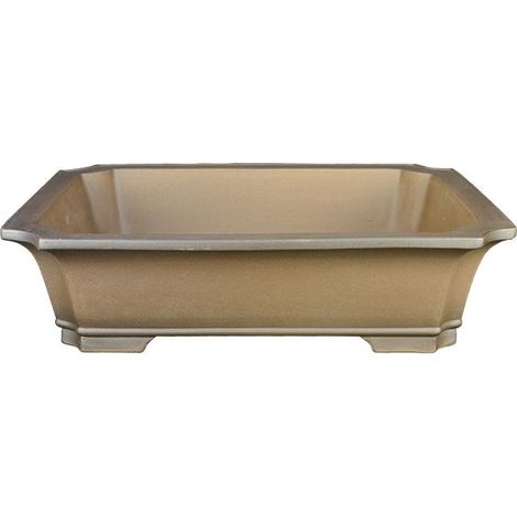 Vaso per bonsai rettangolare in gres 40x31,5x9,5 cm - SM035a