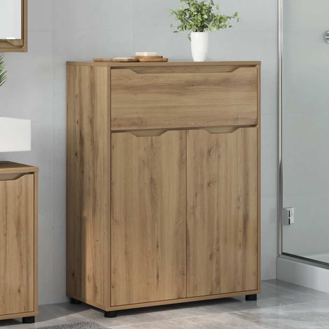 vidaXL Cabinet de salle de bain Chêne artisanal 72,5 x 36,5 x 100 cm (1/5)
