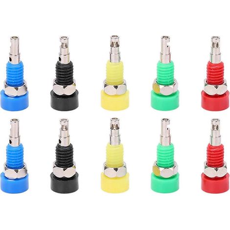 10 adaptateurs jack banane de 2 mm (mini borniers) pour instruments électroniques (1/4)