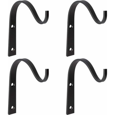 4 Pièces Suspension Murale Crochet Plante. Crochets De Suspension En Fer Forgé. Supports De Panier Suspendu Suspendu En Fer Forgé En Métal Pour Lanterne à Paniers Décor Pour Balcon De Jardin (1/5)