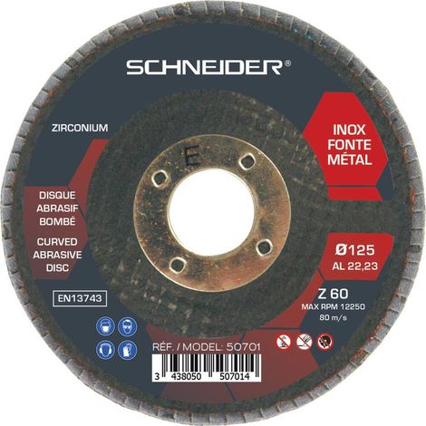 DISQUE À LAMELLES BOMBÉ 125X22MM GR 60 - - 50701