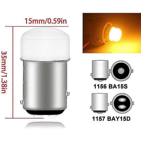 Ampoule LED BA15S BAY15D 5W pour feu arrière de voiture, feu stop, clignotant, 12 V CC