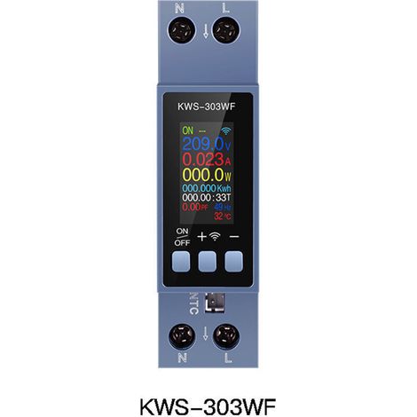 WLAN-Stromzählerschalter, AC 85–270 V, WLAN-Anschluss, intelligenter Energiezähler, Timer, Alexa-kompatibel, Energieverbrauchsmesser