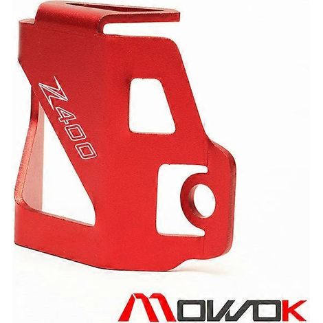 Ces accessoires moto sont compatibles avec la Kawasaki Ninja NINJA400 Z400 : cache de protection de pot d'huile arrière modifié en alliage d'aluminium (Z400 rouge). (1/5)